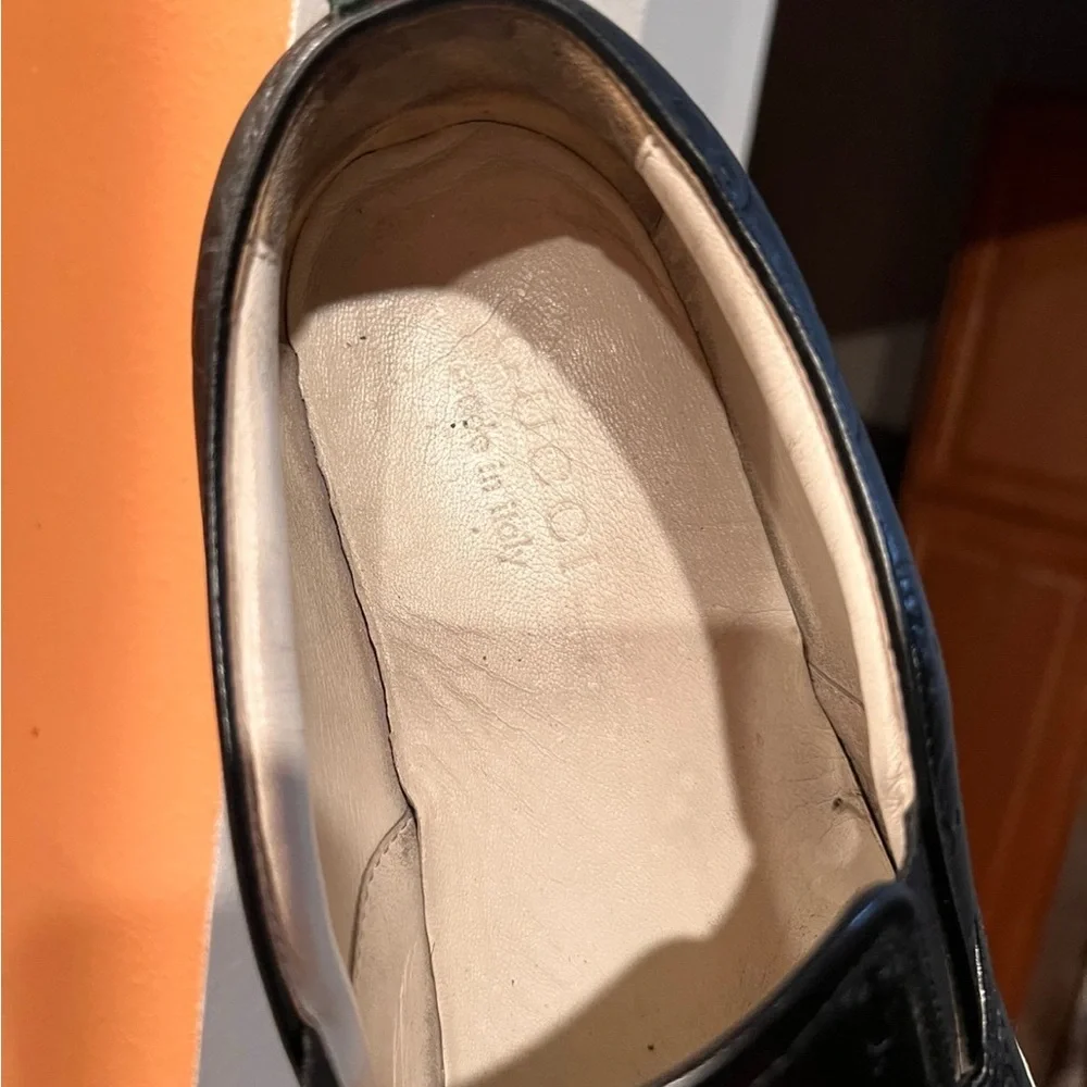 Gucci Guccissima Black Embossed Men's slip ons - Picture 2 of 10